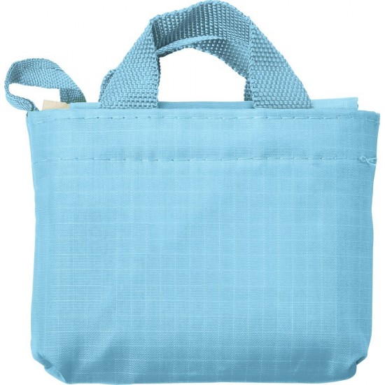 Складна сумка для покупок з чохлом блакитний - V0401-23