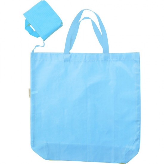 Складна сумка для покупок з чохлом блакитний - V0401-23