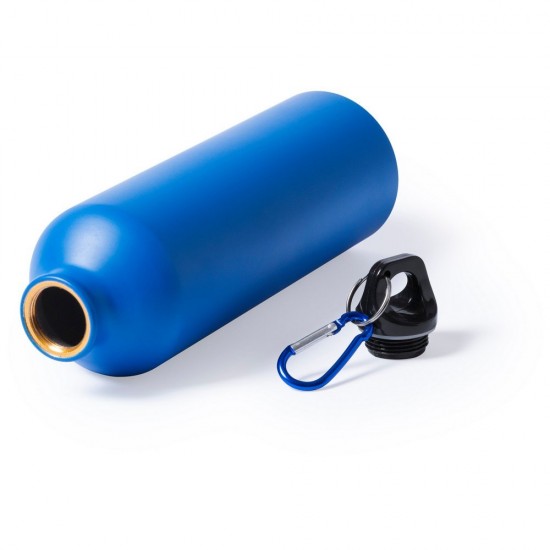Пляшка для води 800 мл алюмінієва Voyager, з карабіном кобальт - V0456-04