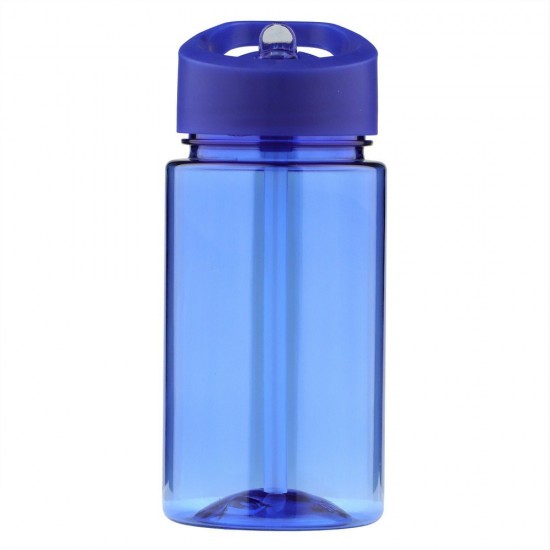 Пляшка для води Voyager, тританова, з трубочкою, 440 мл кобальт - V0464-04