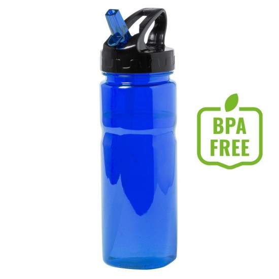 Пляшка для води 650 мл тританова Voyager, з трубочкою кобальт - V0469-04