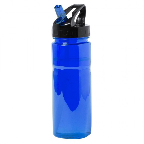 Пляшка для води Voyager, тританова, з трубочкою, 650 мл кобальт - V0469-04