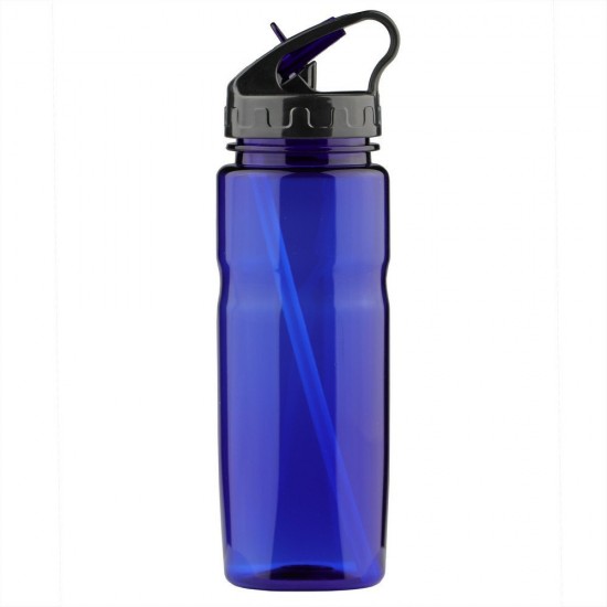 Пляшка для води Voyager, тританова, з трубочкою, 650 мл кобальт - V0469-04