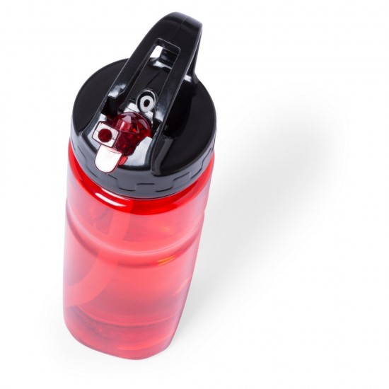 Пляшка для води Voyager, тританова, з трубочкою, 650 мл червоний - V0469-05