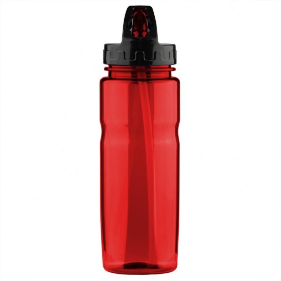 Пляшка для води 650 мл тританова Voyager, з трубочкою червоний - V0469-05 Пляшка для води 650 мл тританова Voyager, з трубочкою червоний - V0469-05