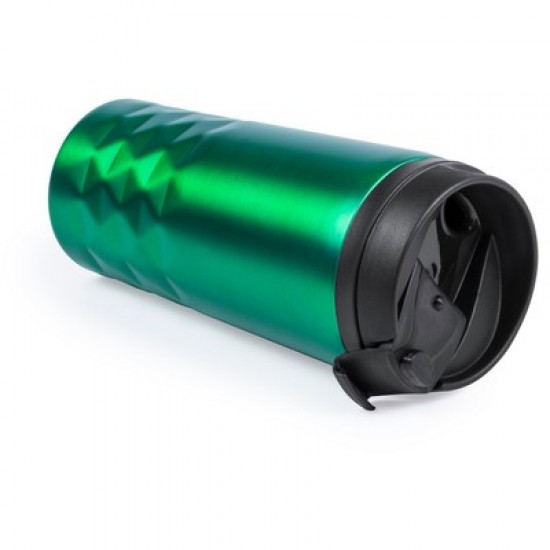 Термокружка 310 мл сталева Voyager Geometric, вакуумна зелений - V0473-06