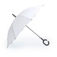 Вітрозахисна автоматична парасоля, C-подібна ручка білий - V0492-02
