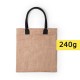 Еко-сумка для покупок з джута чорний - V0533-03