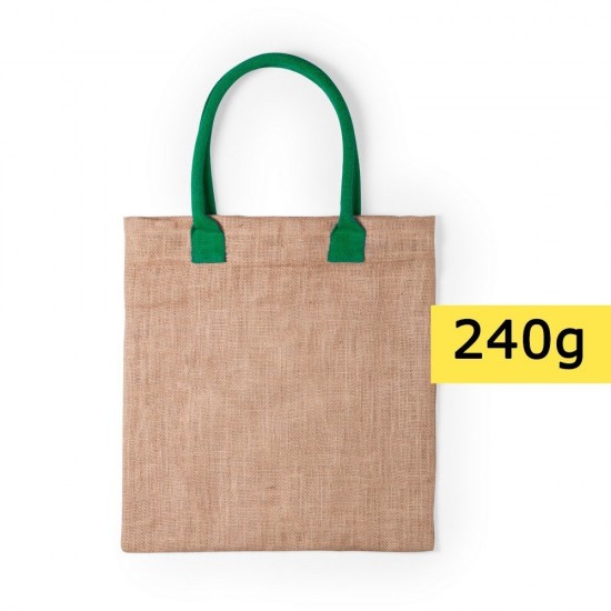 Еко-сумка для покупок з джута зелений - V0533-06