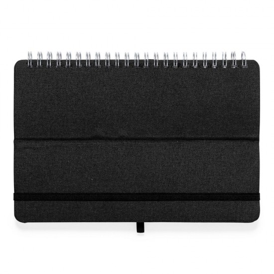 Блокнот-органайзер в лінію на спіралі А5 Voyager RPET, тверда обкладинка чорний - V0594-03