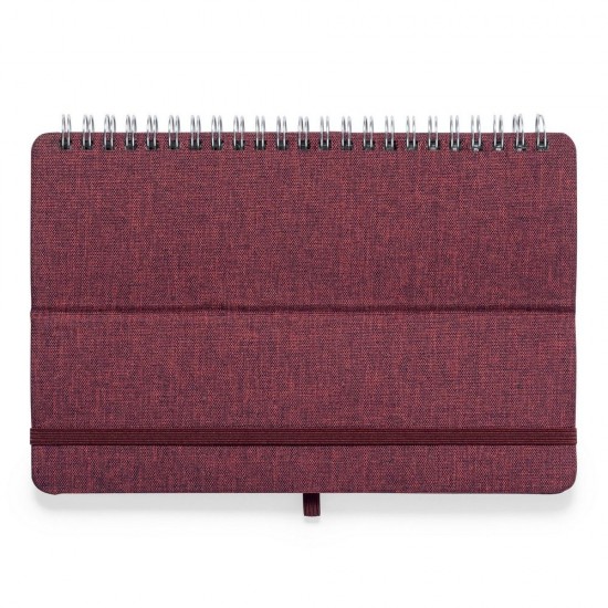 Блокнот-органайзер в лінію на спіралі А5 Voyager RPET, тверда обкладинка червоний - V0594-05