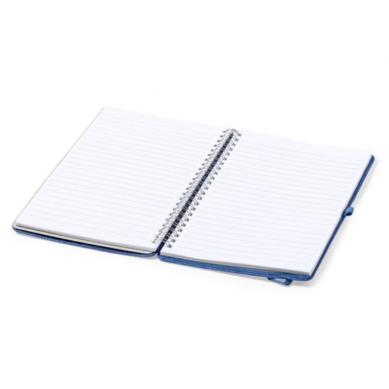 Блокнот-органайзер в лінію на спіралі А5 Voyager RPET, тверда обкладинка синій - V0594-11