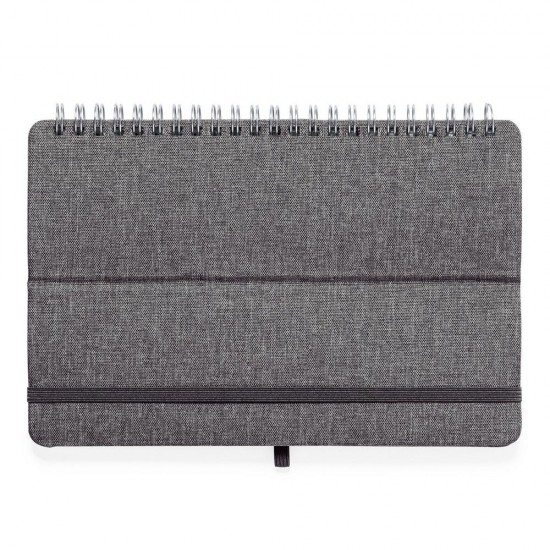 Блокнот-органайзер в лінію на спіралі А5 Voyager RPET, тверда обкладинка сірий - V0594-19