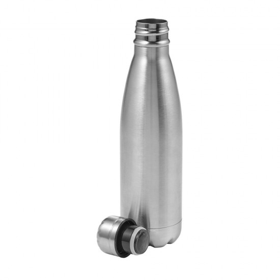 Термопляшка 500 мл, нержавіюча сталь сріблястий - V0604-32