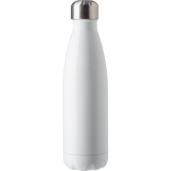 Пляшка для води 650 мл одностіннаr, нержавіюча сталь білий - V0654-02