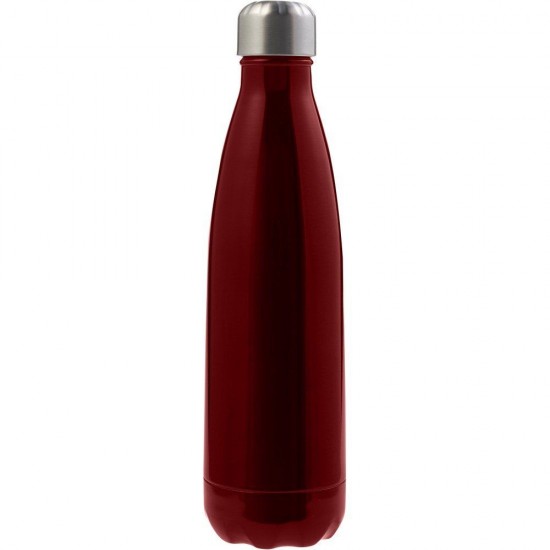 Пляшка для води 650 мл одностіннаr, нержавіюча сталь червоний - V0654-05