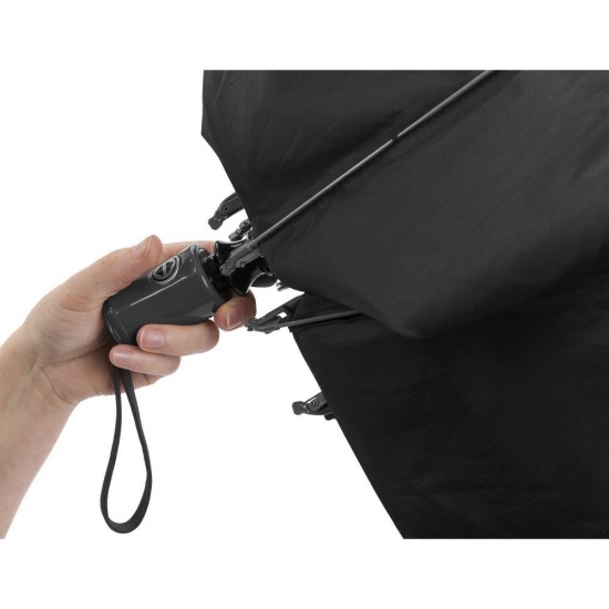 Двостороння, складна, автоматична парасолька чорний - V0667-03