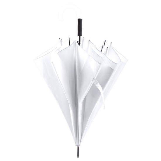 Велика вітрозахисна автоматична парасолька білий - V0721-02