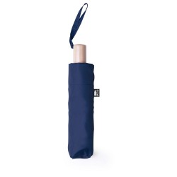 rPET вітрозахисна парасолька, ручна, складна темно-синій - V0762-04