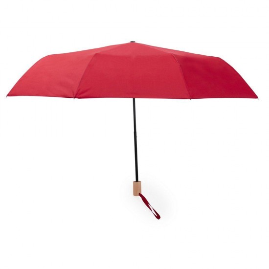 rPET вітрозахисна парасолька, ручна, складна червоний - V0762-05
