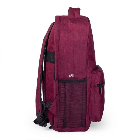 Протиугінний рюкзак, відділення для ноутбука 15 дюймів і планшета 10 дюймів, захист від радіочастотної ідентифікації червоний - V0767-05