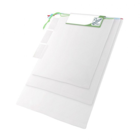 Мішечок-сітка для продуктів Voyager Steven rPET, 3 шт білий - V0783-02