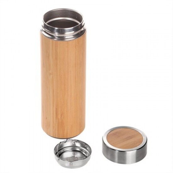 Термос 350 мл сталевий Voyager Christian, вакуумний, зі знімним ситечком натуральний - V0844-17 Термос 350 мл сталевий Voyager Christian, вакуумний, зі знімним ситечком натуральний - V0844-17