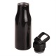 Термопляшка Mauro Conti, 475 мл, з ручкою та металевим кільцем, чашка з контейнером чорний - V0850-03