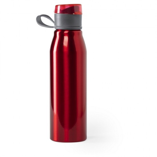 Пляшка для води з карабіном, нержавіюча сталь, 700 мл червоний - V0869-05