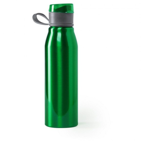 Пляшка для води з карабіном, нержавіюча сталь, 700 мл зелений - V0869-06