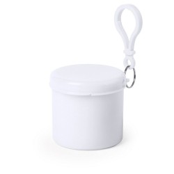 Дощовик-пончо в пластиковому контейнері білий - V0889-02