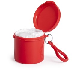 Дощовик-пончо в пластиковому контейнері червоний - V0889-05