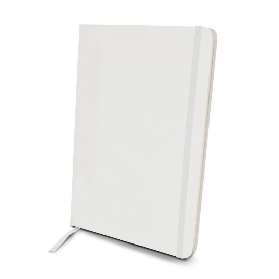 Блокнот в лінію з магнітом А5 Voyager Aurora, тверда обкладинка білий - V0908-02