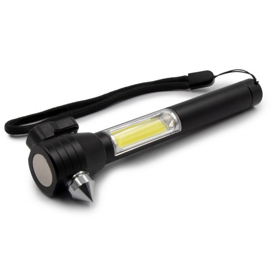Ліхтарик аварійний світлодіодний 3в1 з магнітом чорний - V0925-03