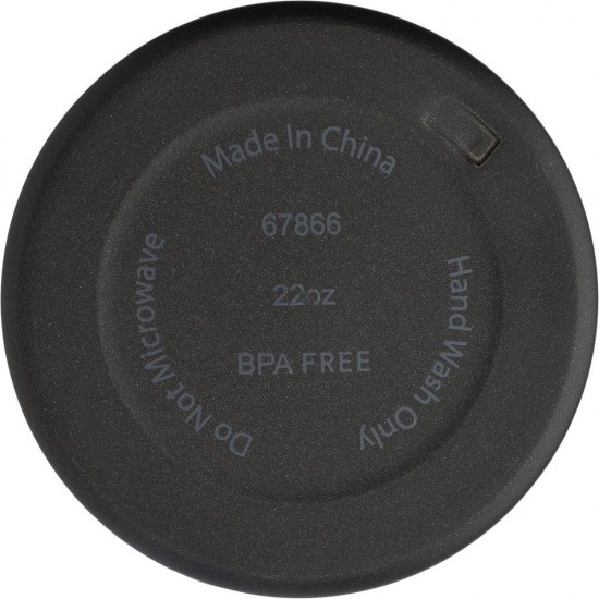 Пляшка для води 650 мл алюмінієва Voyager, з ручкою блакитний/чорний - V0932-23