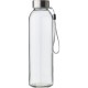 Пляшка для води скляна 500 мл в кольоровому чохлі сірий - V0939-19