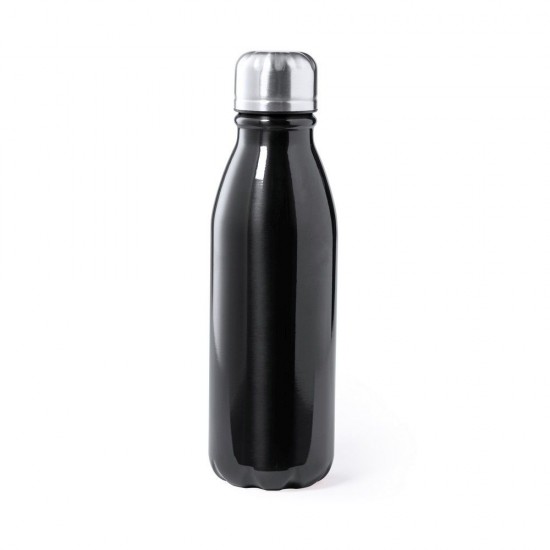 Пляшка для води спортивна 550 мл сріблястий/чорний - V0977-03