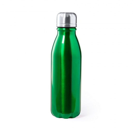 Пляшка для води спортивна 550 мл зелений/сріблястий - V0977-06