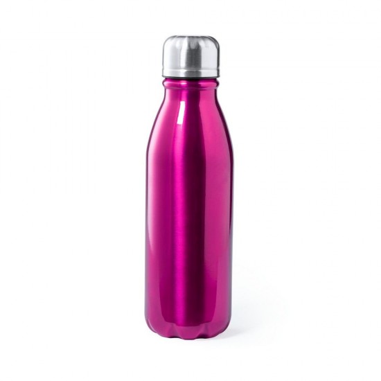 Пляшка для води спортивна 550 мл сріблястий/фуксія - V0977-31