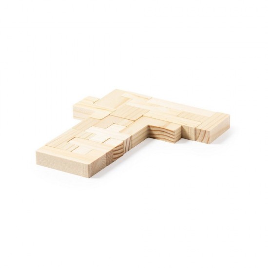 Гра дерев'яна Тетріс, 13 шт в дерев'яній коробці натуральний - V1005-17