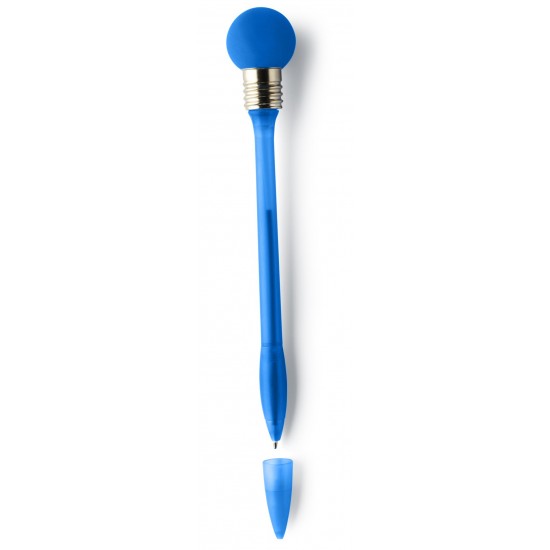 Ручка кулькова  лампочка з ковпачком кобальт - V1006-04