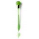 Ручка кулькова  лампочка з ковпачком зелений - V1006-06