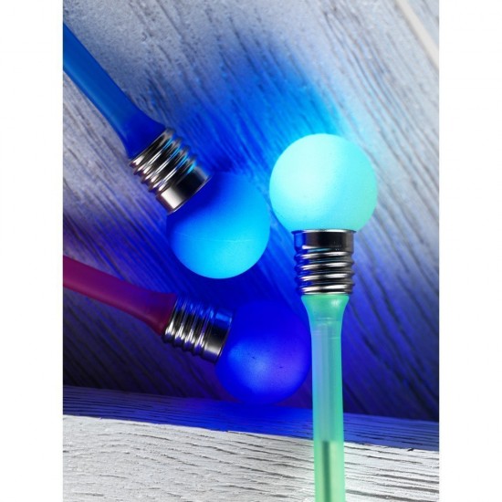 Ручка кулькова  лампочка з ковпачком зелений - V1006-06
