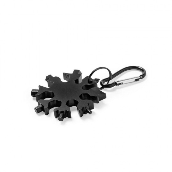 Мультитул 17в1 Voyager, 63 мм, з карабіном чорний - V1028-03