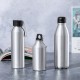Пляшка для води 400 мл алюмінієва із затискачем-карабіном сріблястий - V1065-32
