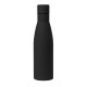 Пляшка для води 750 мл, кришка в тон, гумова обробка чорний - V1077-03