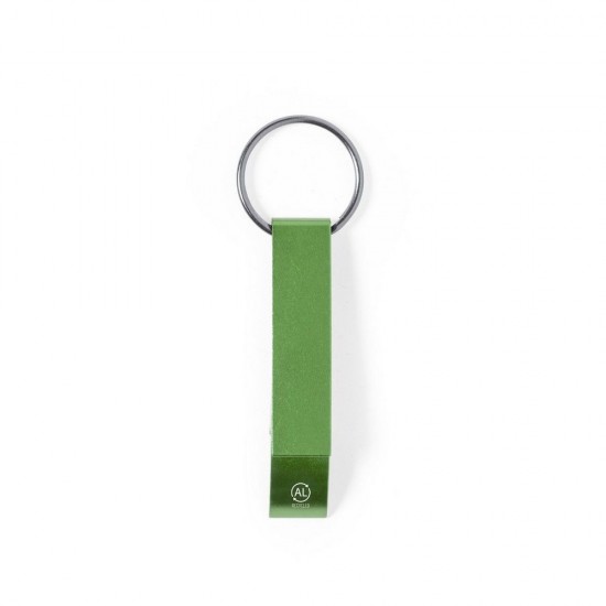 Брелок, відкривачка для пляшок алюмінієва зелений - V1102-06