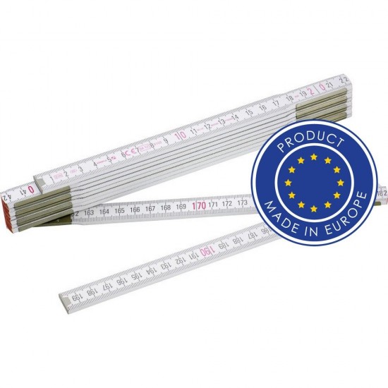 Лінійка розкладна 2 м Voyager дерев'яна білий - V1151-02