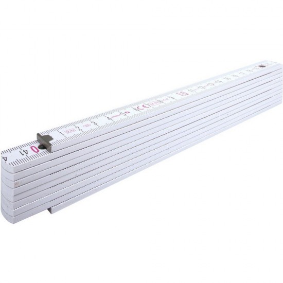 Лінійка розкладна 2 м Voyager дерев'яна білий - V1152-02