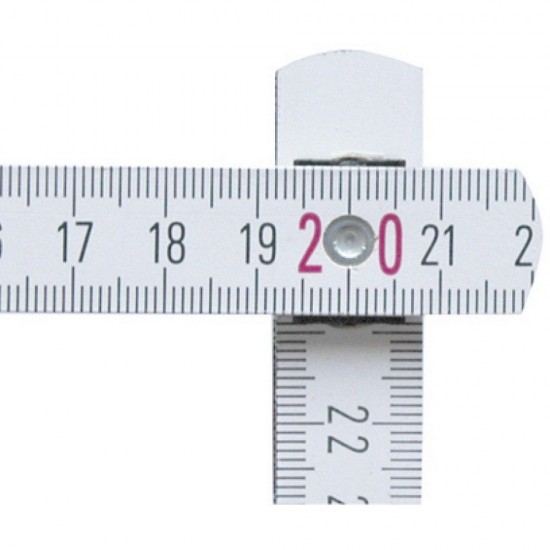 Лінійка розкладна 2 м Voyager дерев'яна білий - V1152-02